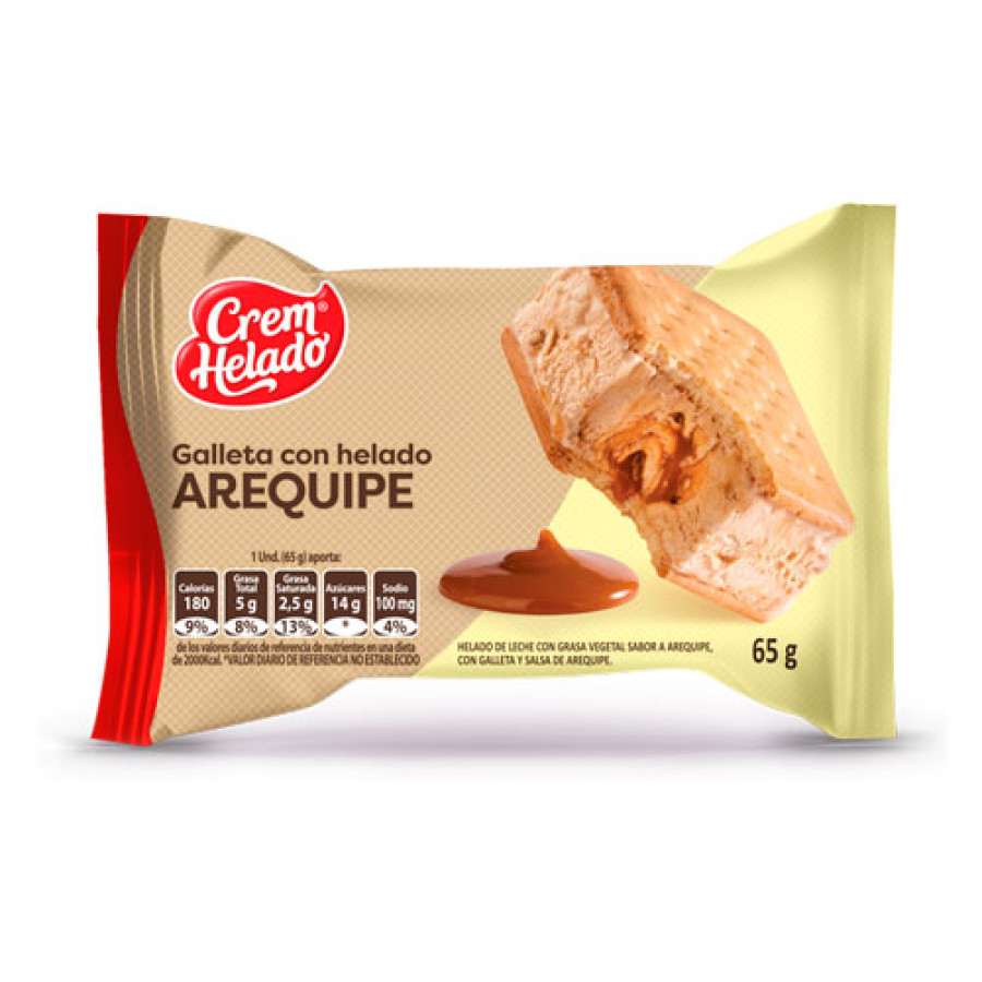 Helado galleta arequipe x 65 gr