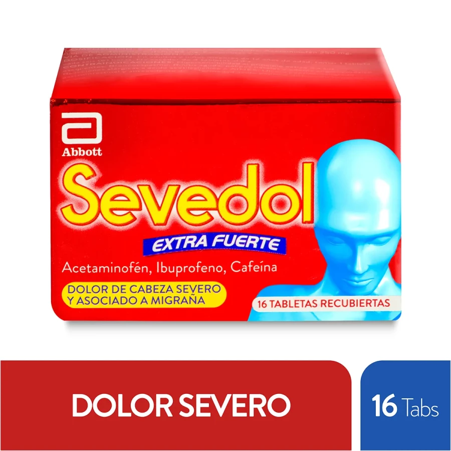 Sevedol extra fuerte tableta recubierta frasco x 16 tab
