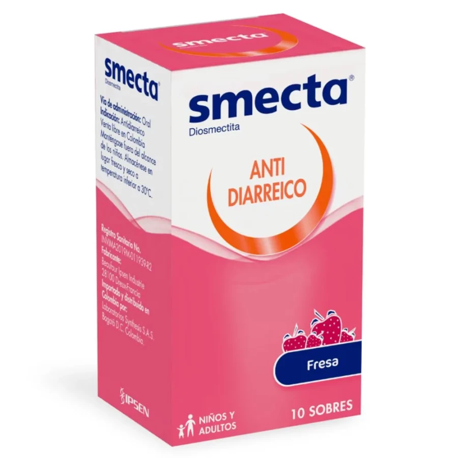 Smecta diosmectita sabor fresa sobre x 10und