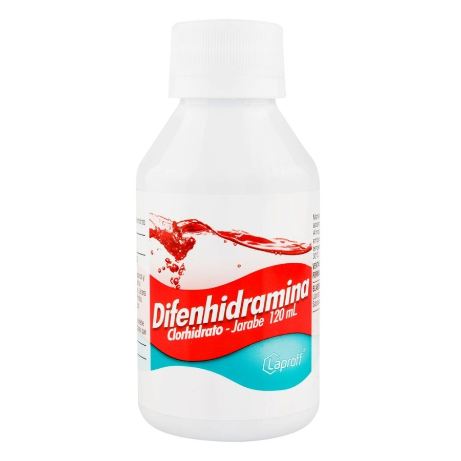 Difenhidramina clorhidrato jarabe frasco con 120 ml rx