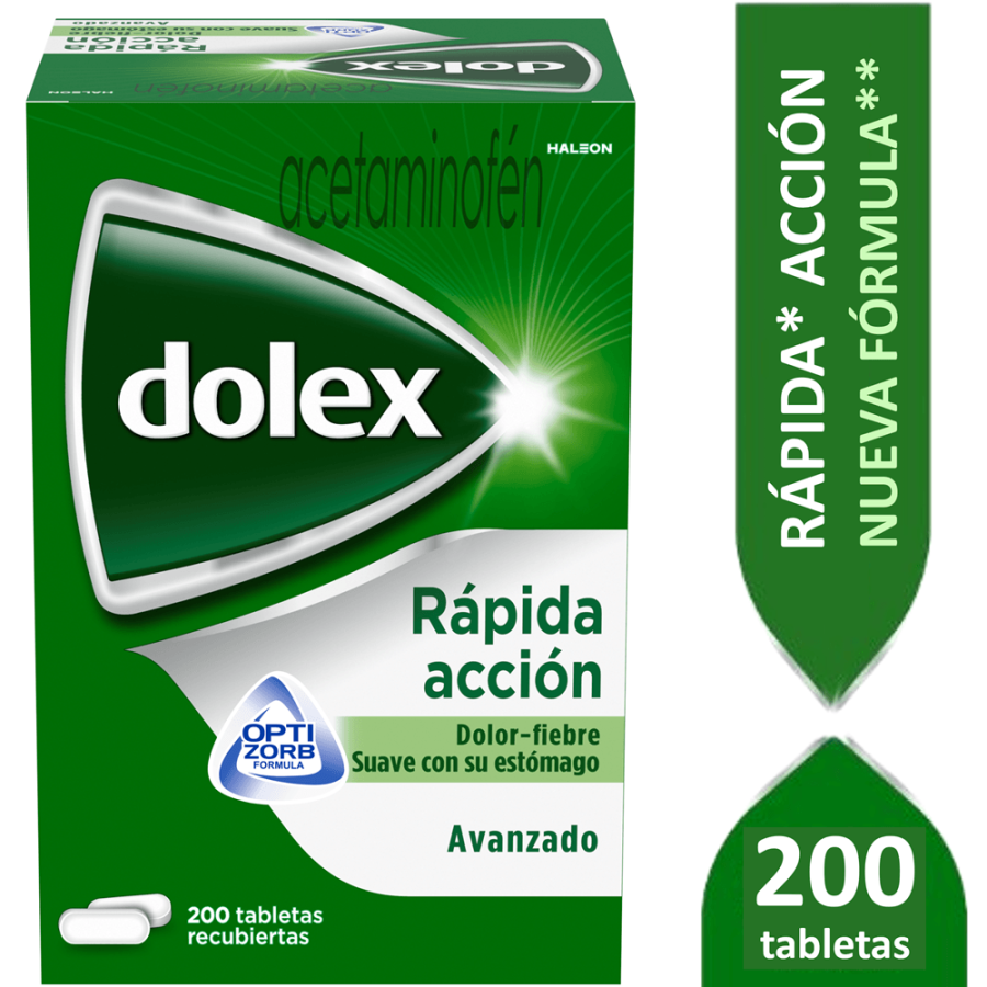 Dolex rÁpida acciÓn 500 mg avanzado 200 tabletas recubiertas