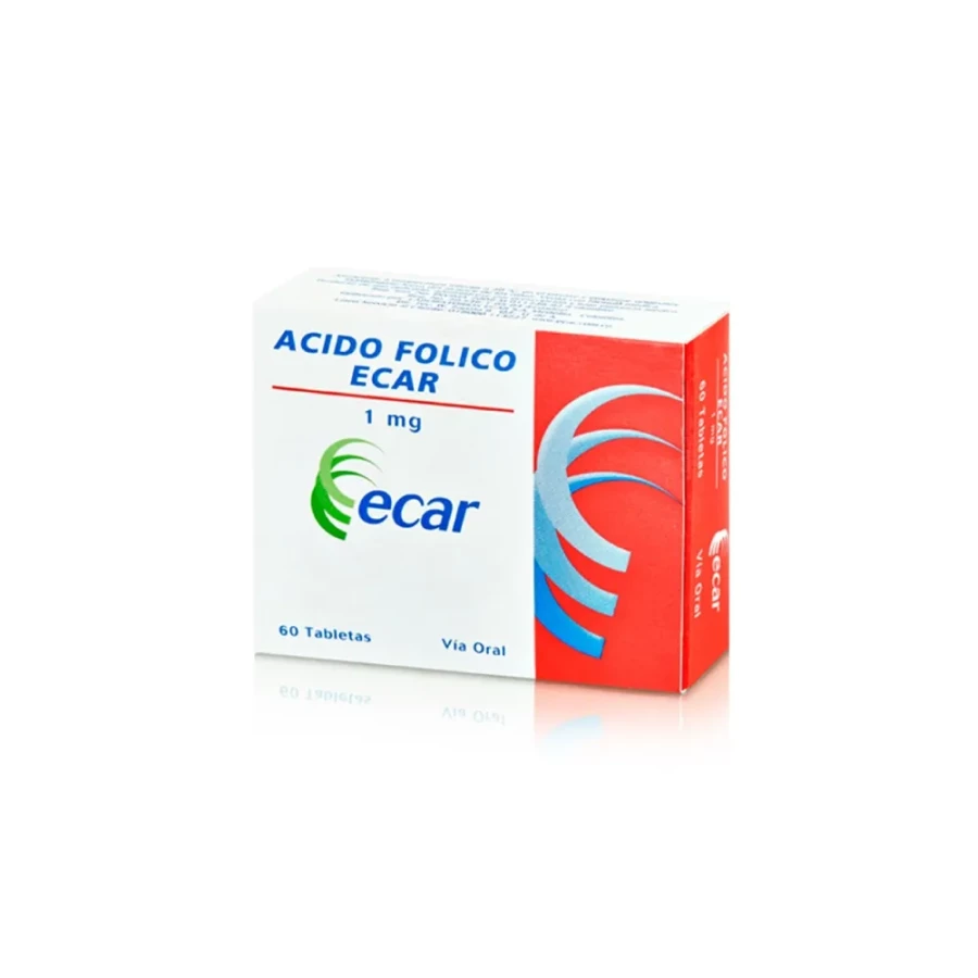 Ácido fÓlico 1 mg caja con 60 tabletas