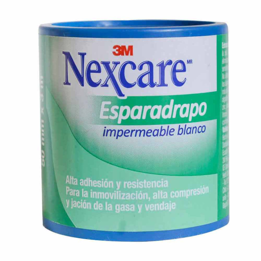 Esparadrapo nexcare impermeable blanco 50 mm x 3 mts