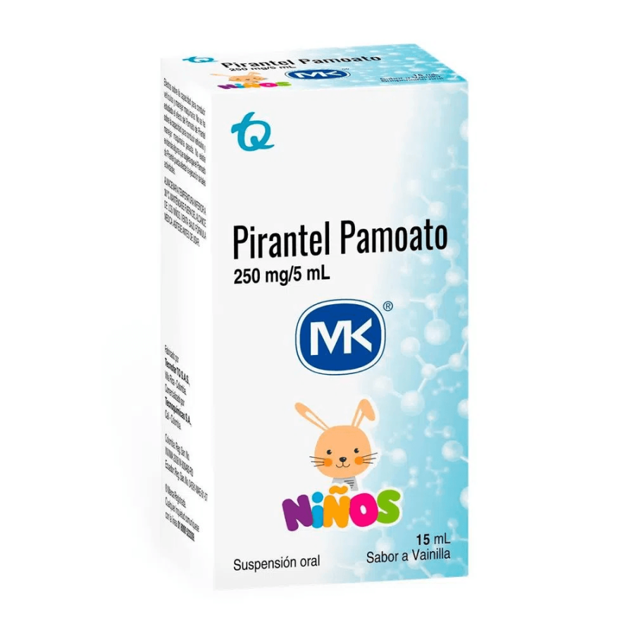 Pirantel pamoato 250 mg/5 ml suspensiÓn oral tecnoquÍmicas frasco x 15 ml
