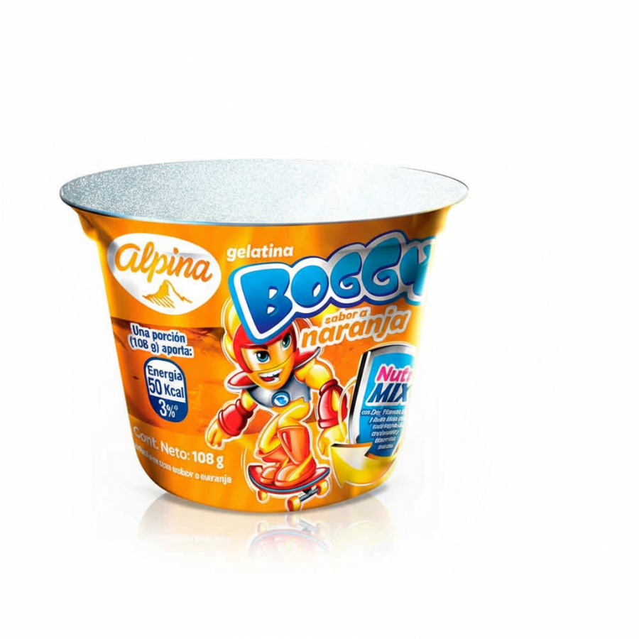 Gelatina boggy naranja vaso 108 g