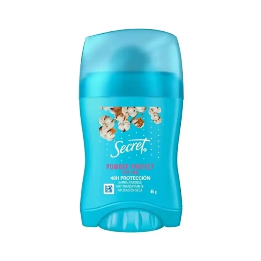 Desodorante antitranspirante mujer secret en barra powder protect cotton 45 grs
