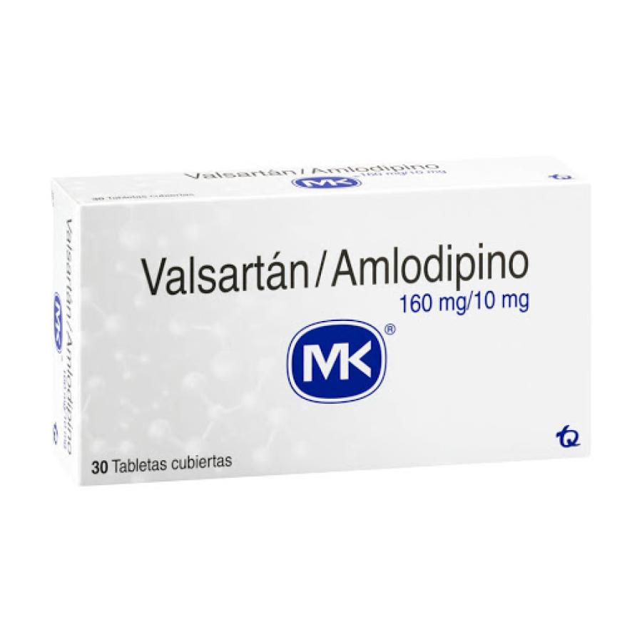 Valsartan/amlodipina 10 mg / 160 mg mk x30 tabletas