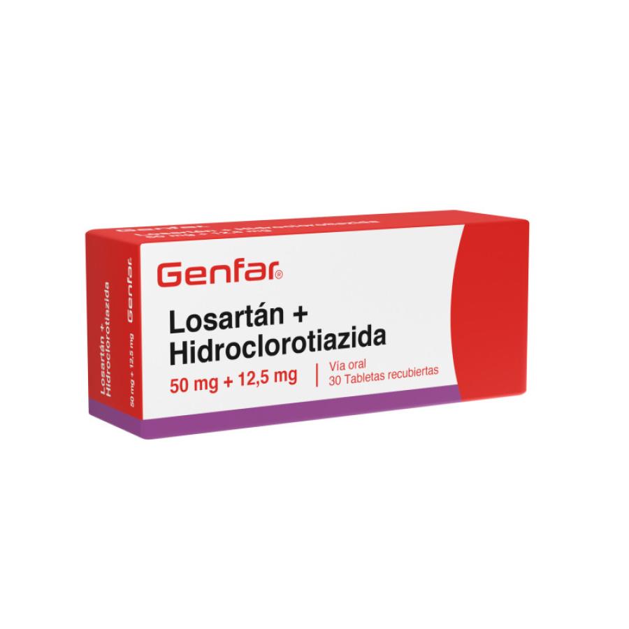 Losartan 50mg + hidroclorotiazida 12.5mg tableta