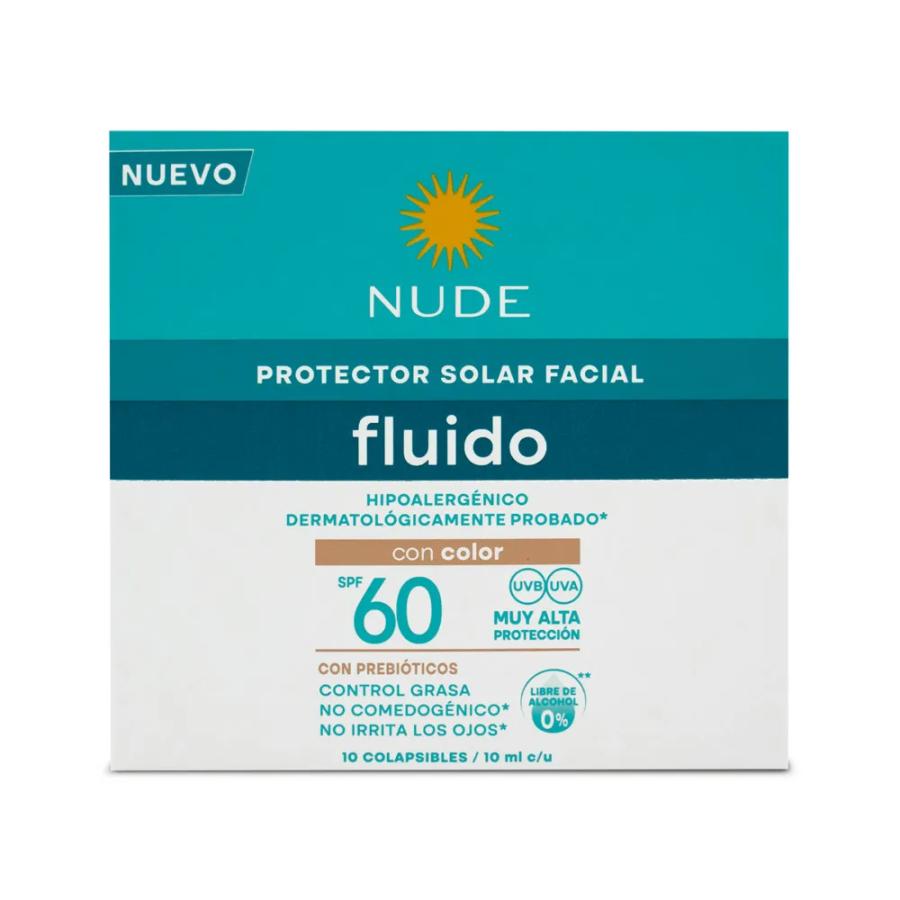 Protec solar nude fluido color