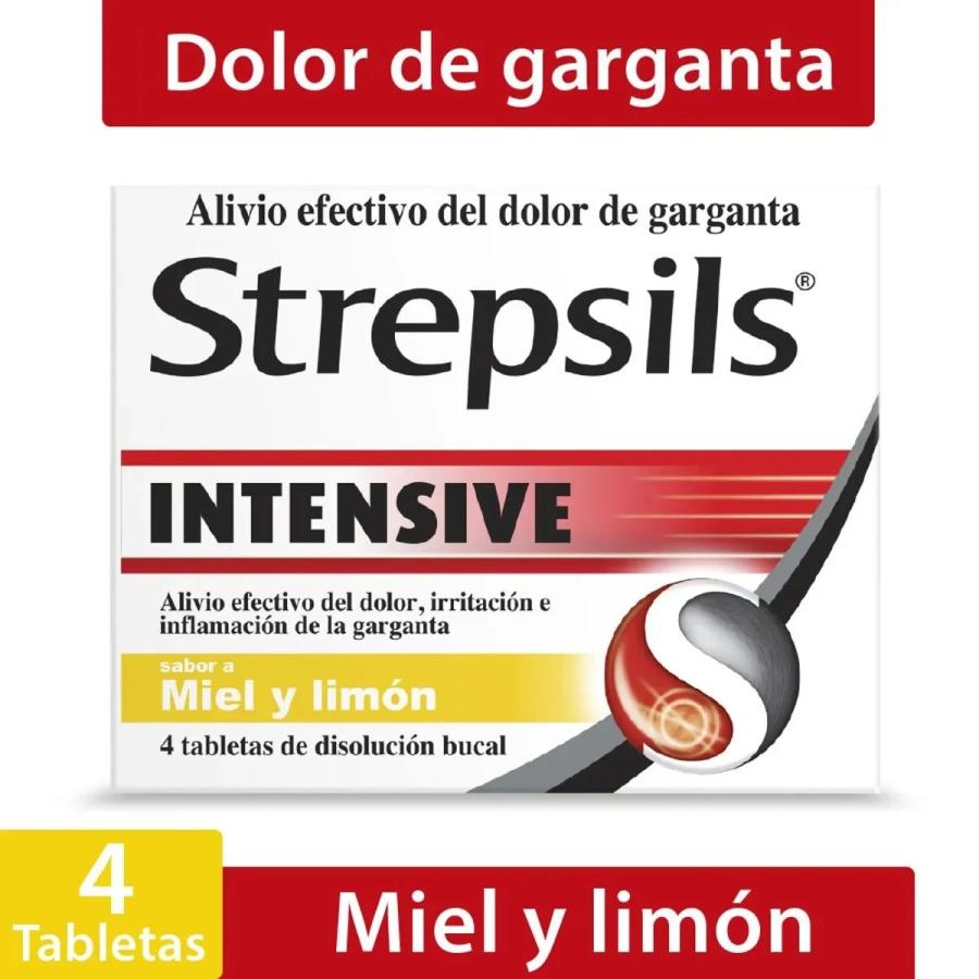 Strepsils intensive sabor miel y limÓn x 4 tabletas