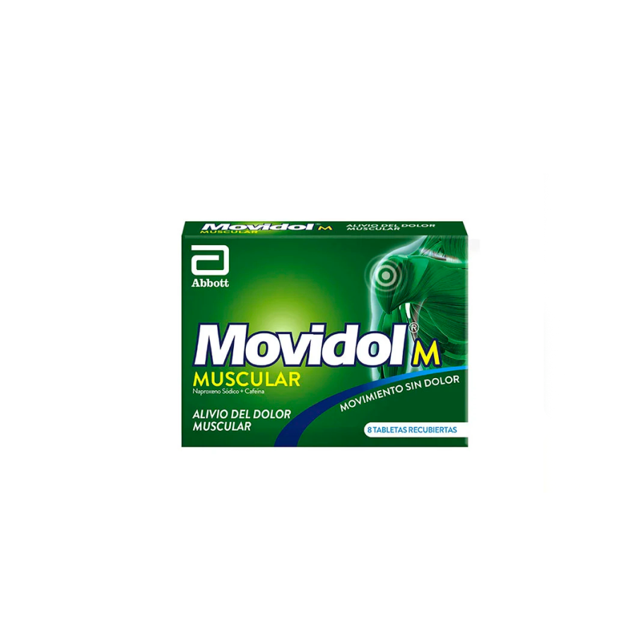 Movidol m muscular 220mg 8 tabletas