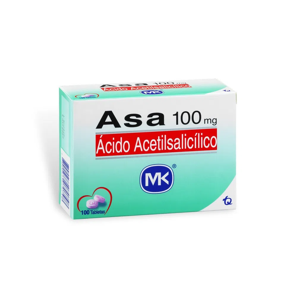Asa 100 mg 100 tabletas mk