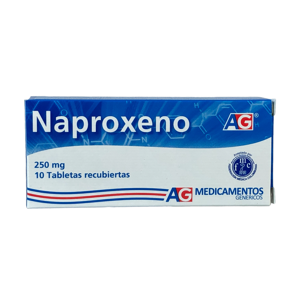 Naproxeno 250 mg 10 tabletas ag