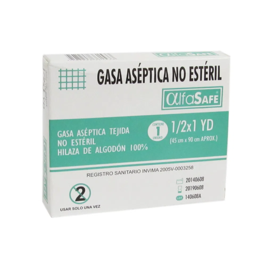 Gasa alfa aseptica 1/2x1
