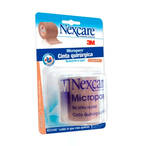 Micropore piel 12mmx3m (1/2x3y) pack x3 p/especial