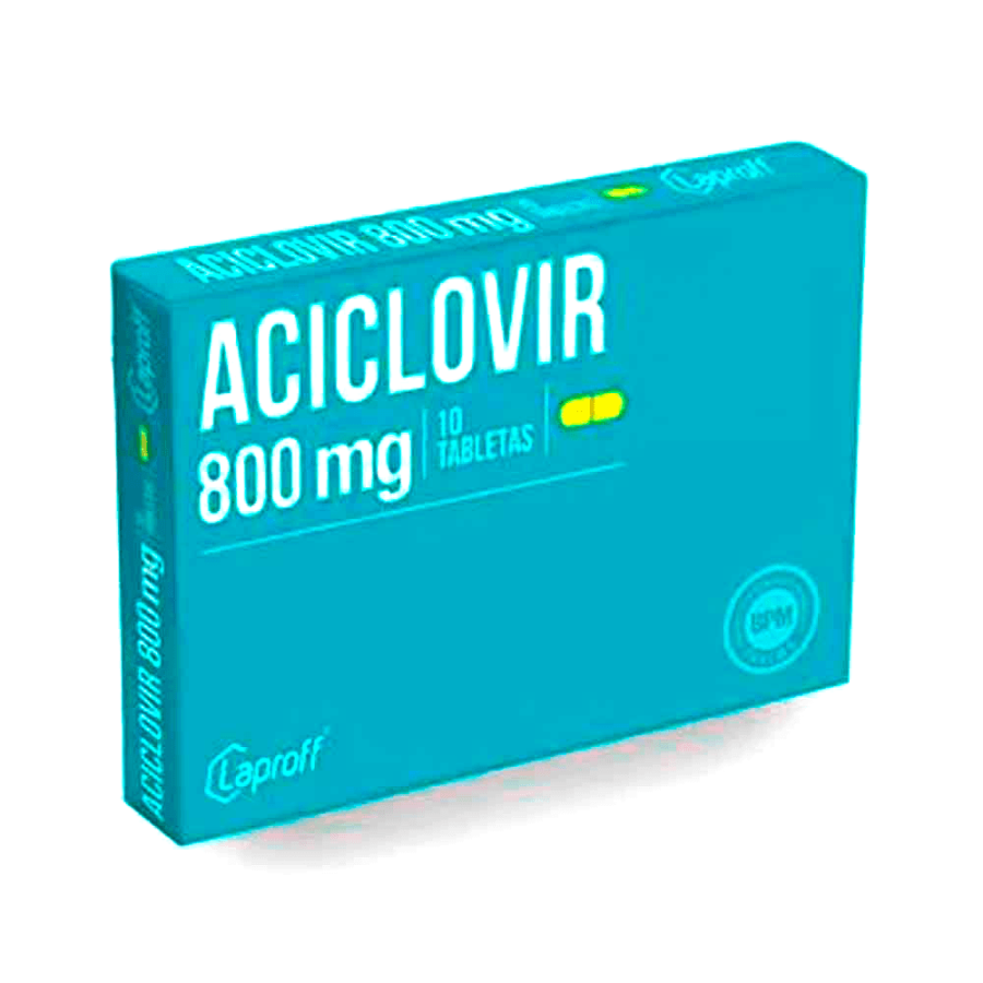 Aciclovir 800 mg 10 tabletas lp