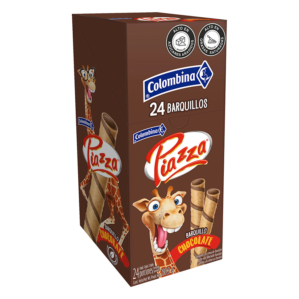 Barquillos piazza jirafa chocolate 24und