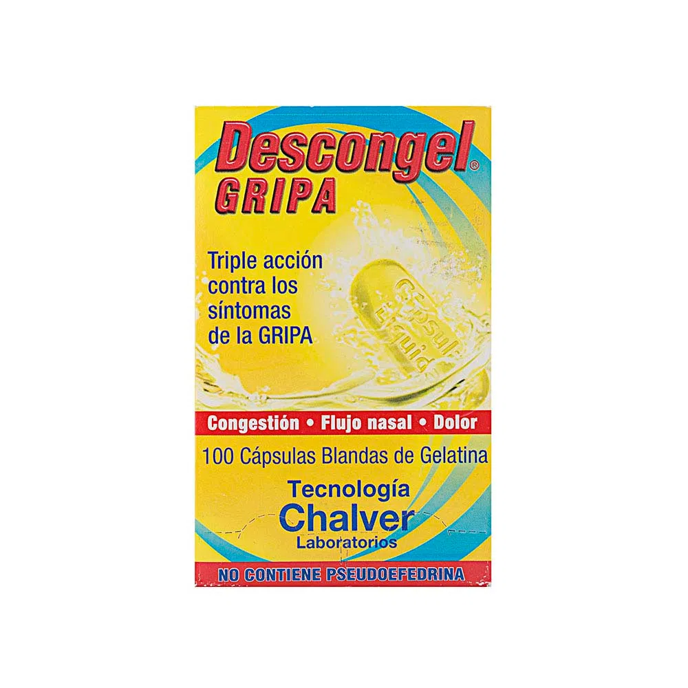 Descongel gripa 100 cap.blanda gelat.(a)
