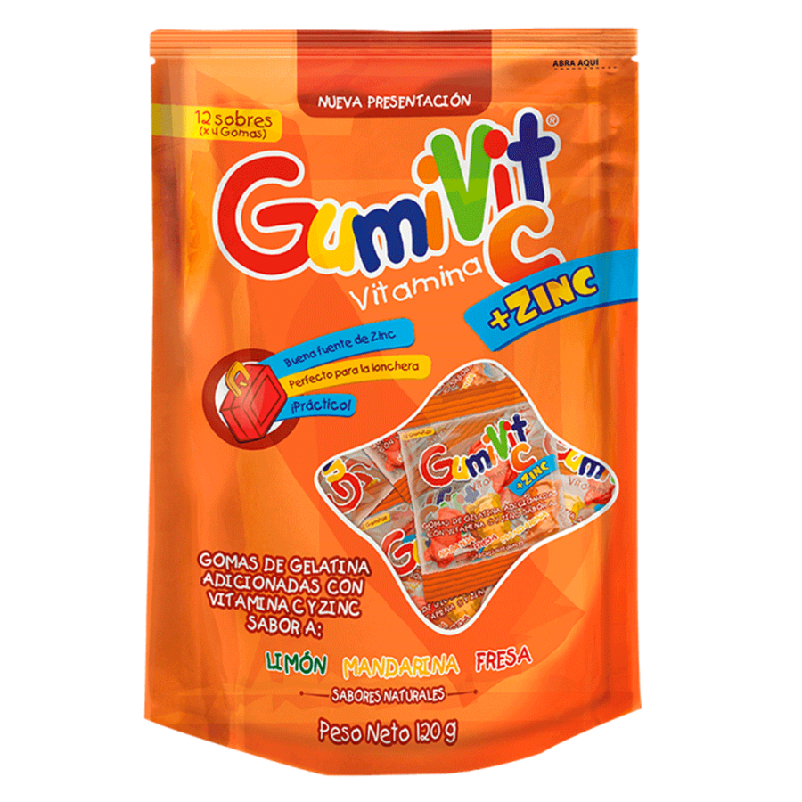 Gomas gumivit vit.c+zinc 12 sbs minipack