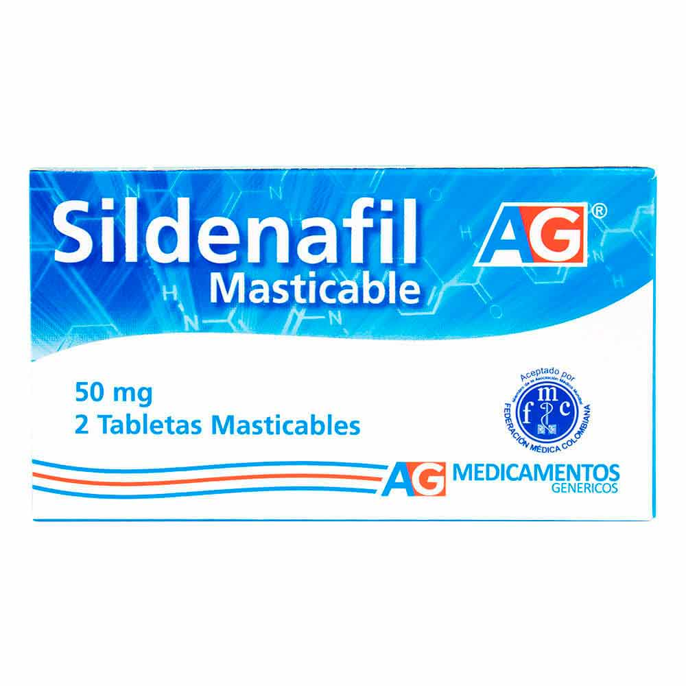 Sildenafil masticable 2 tabletas ag