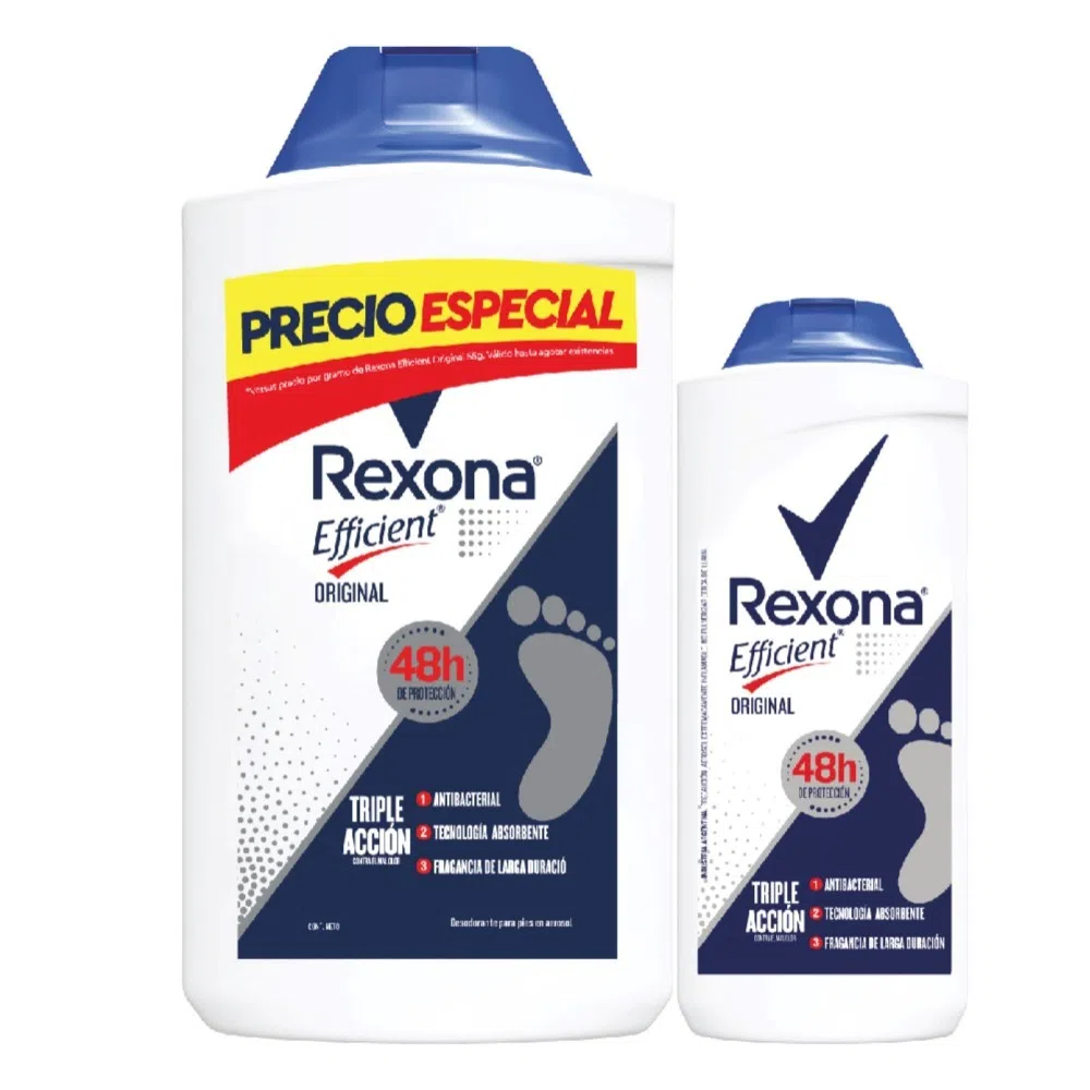 Talco rexona efficient 180 gr+55 gr s.of