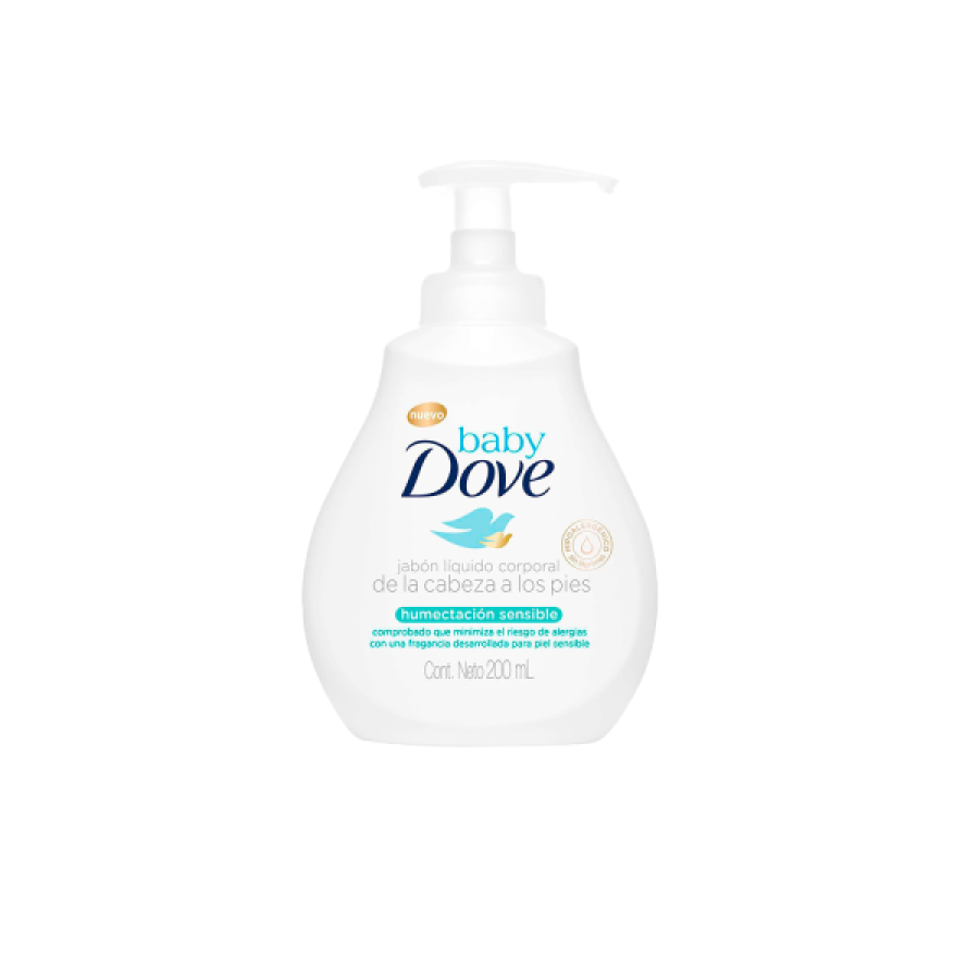 Jabon dove baby liqui.hum.sensible 200ml