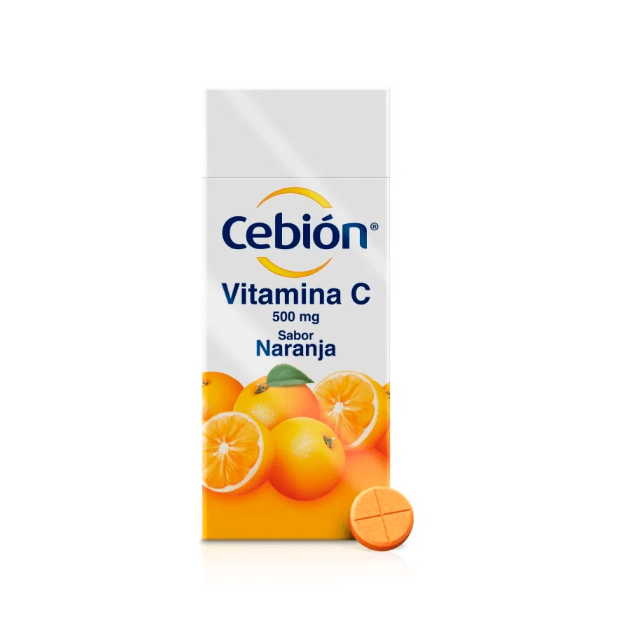 Cebion masticable naranja 100 tabletas
