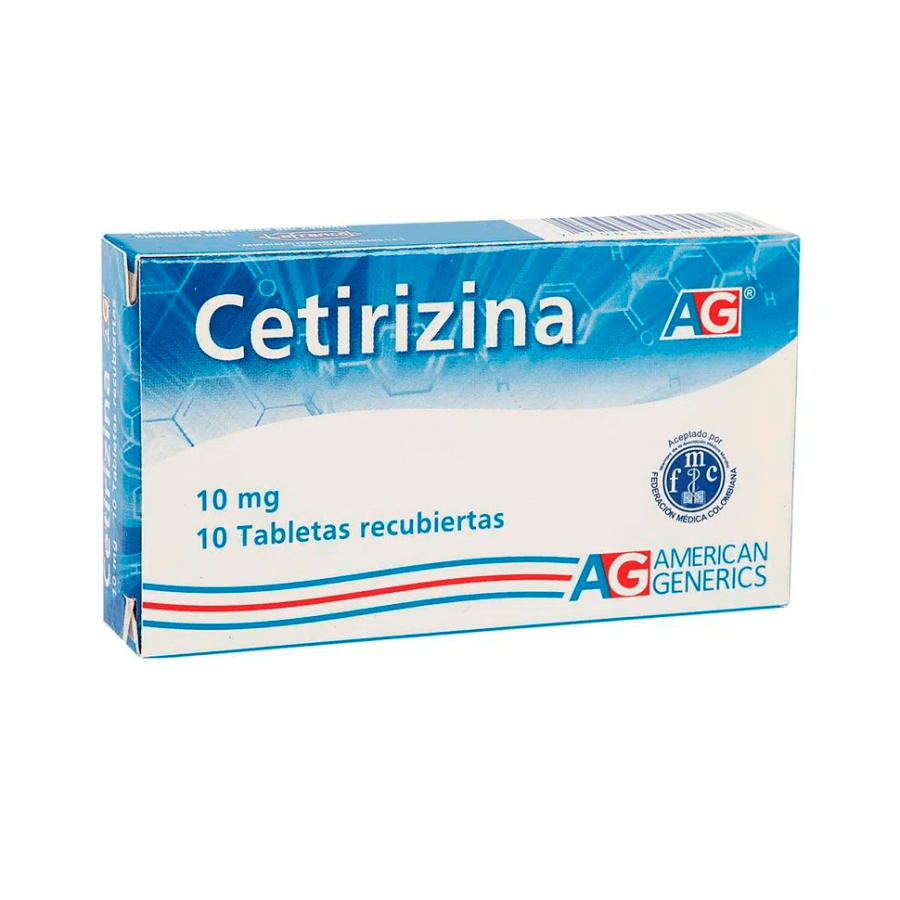 Cetirizina 10 mg 10 tabletas ag