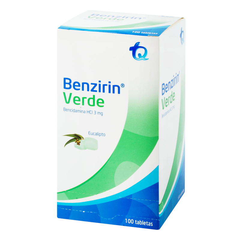 Benzirin verde eucalipto 100 tabletas(a)