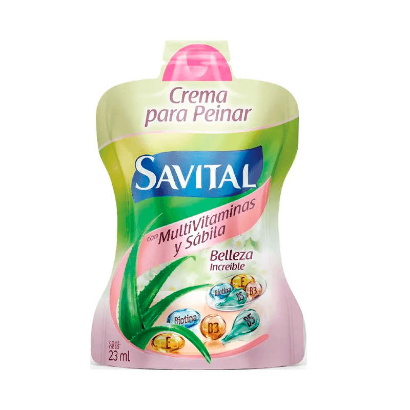 Crema para peinar multivitaminas y savila en sobres 24 und