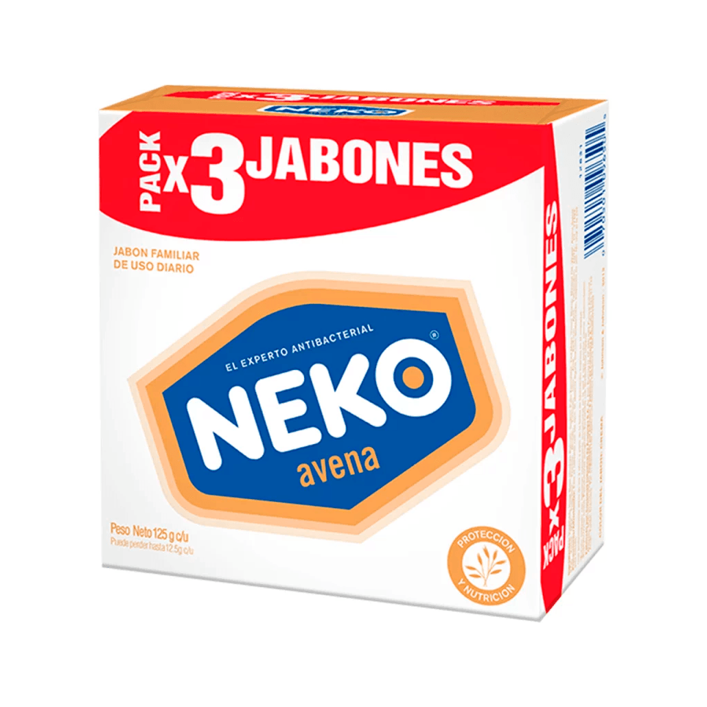 3 jabon neko avena 125 gr